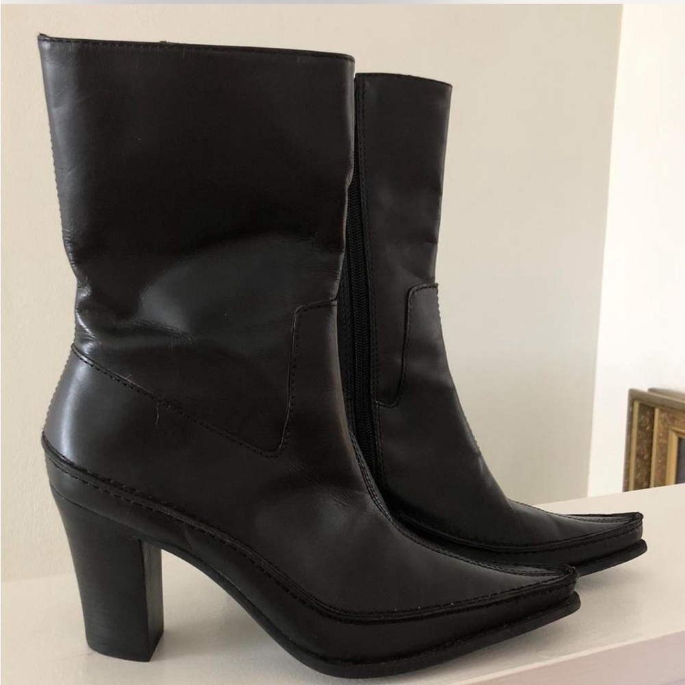 Leather ankle boots